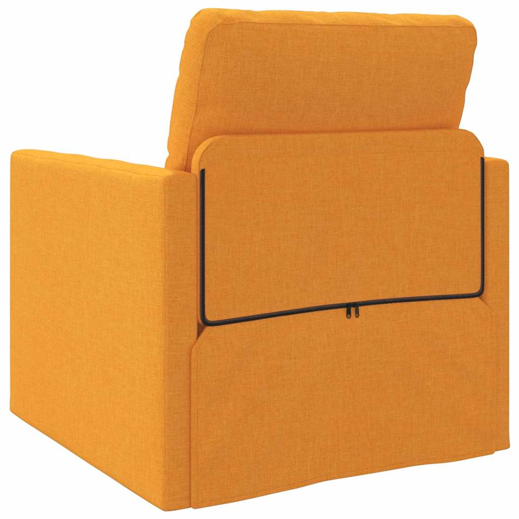 Floor Sofa Bed with Cushion Dark yellow 74 x 77 x 81 cm Fabric